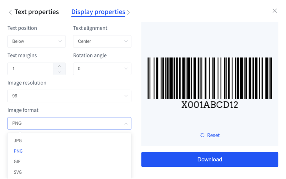 generator barcode dengan berbagai format gambar