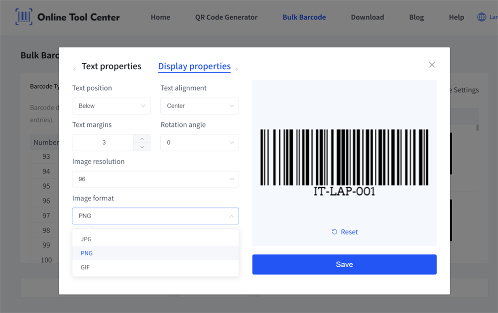 Adjust barcode settings Sesuaikan pengaturan barcode