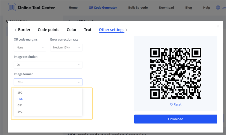 format gambar kode qr