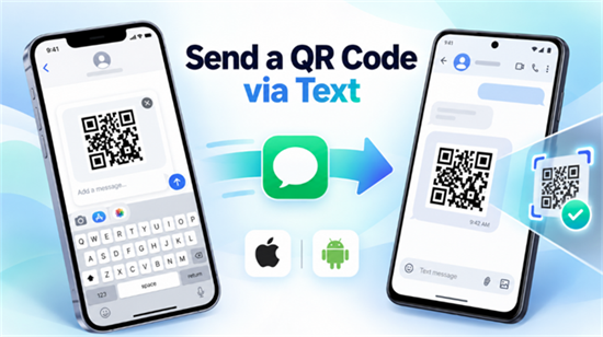 Kirim kode QR dengan teks