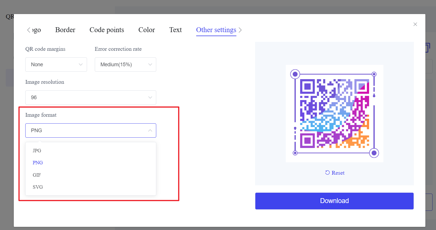 format kode qr