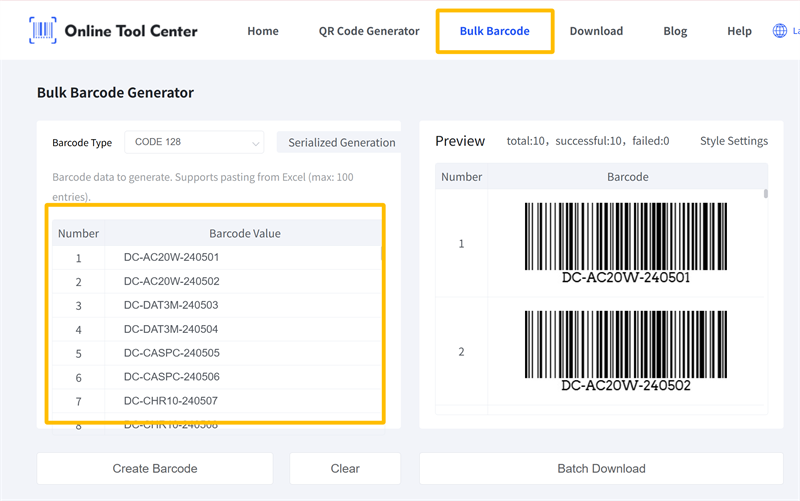 bulk barcode generator generator barcode massal