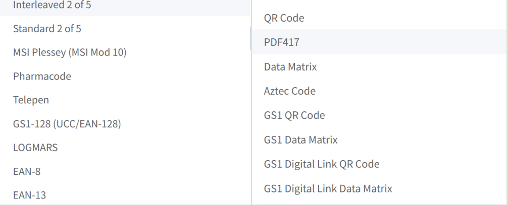 supported 1d 2d barcode formats didukung format barcode 1d 2d
