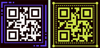 QR Code on Black Background Kode QR pada Latar Belakang Hitam