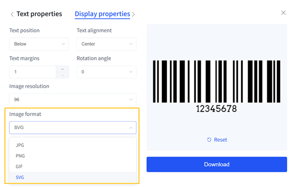 format barcode yang berbeda