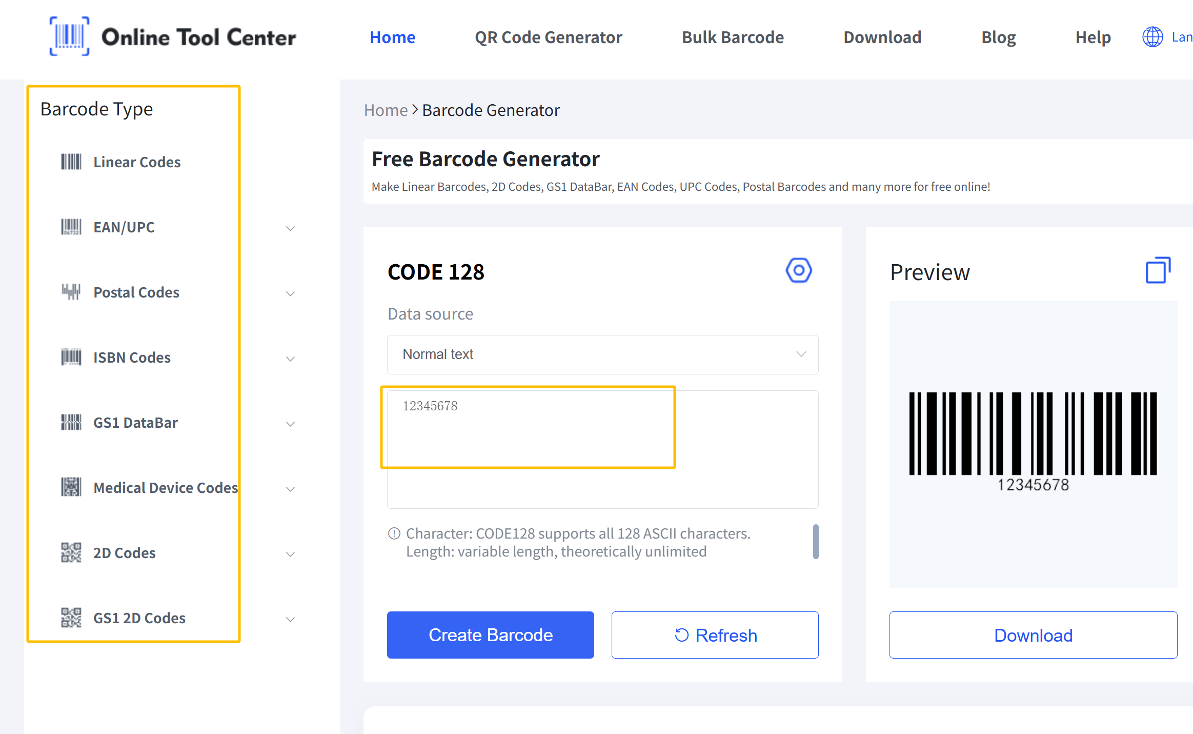 erate barcode vektor secara online