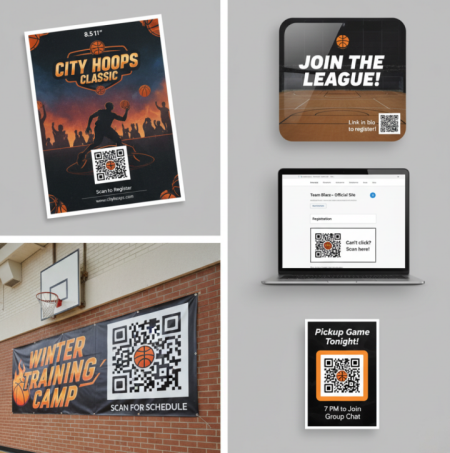 Penggunaan Kode QR Bola Basket