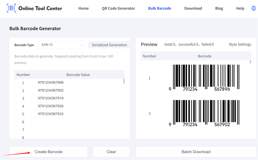 bulk generating EAN barcodes menghasilkan barcode EAN secara massal