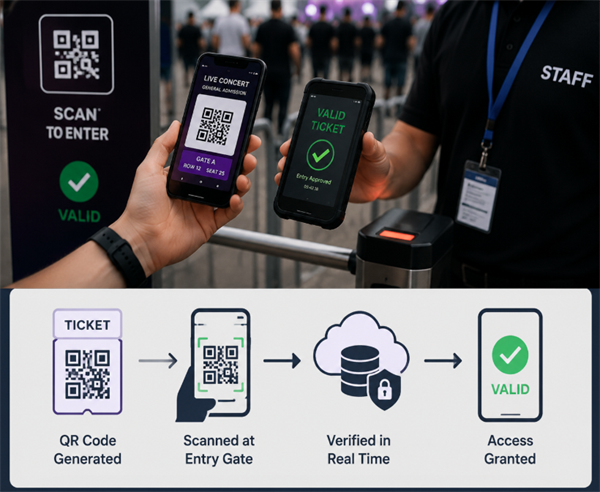 how QR code ticket validation work Bagaimana validasi tiket kode QR bekerja