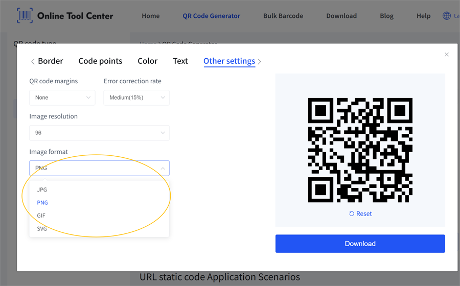 format gambar kode qr