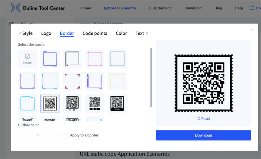 add frame for qr code menambahkan frame untuk kode qr